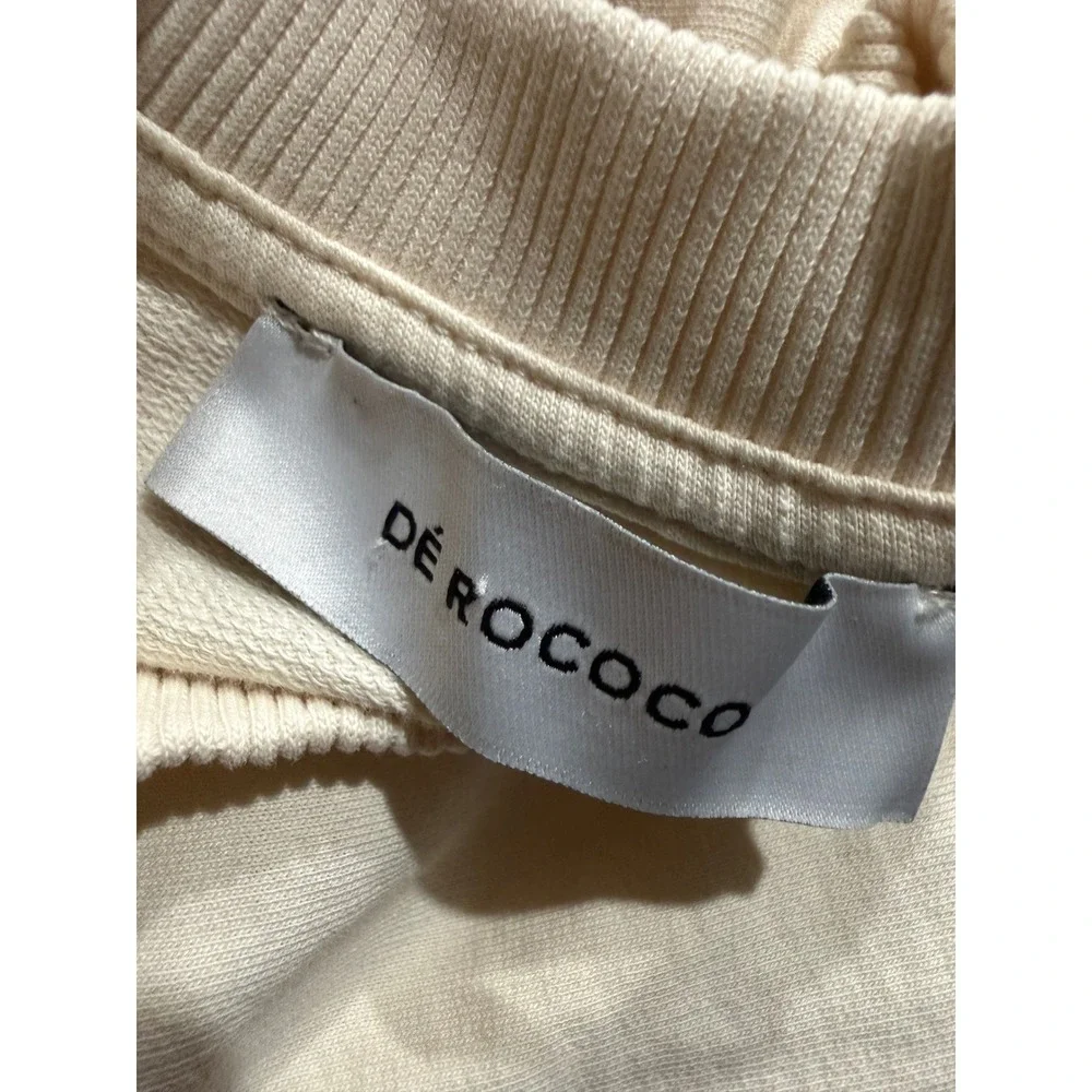 DEROCOCO Mens Cream Fitness Club Graphic Short Sleeve Polo Shirt‎ XS